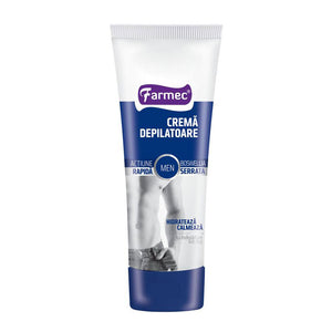 Farmec men's depilatory cream with Boswellia Serrata, fast-acting, hydrates and soothes skin
