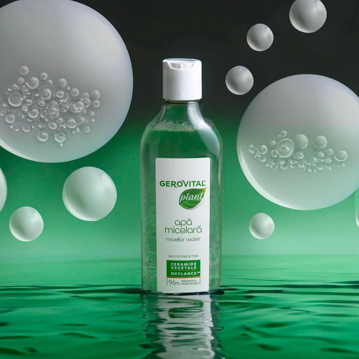 Micellar Water, Vegetable Ceramides + Oxylance™,  Gerovital Plant - 400 ml