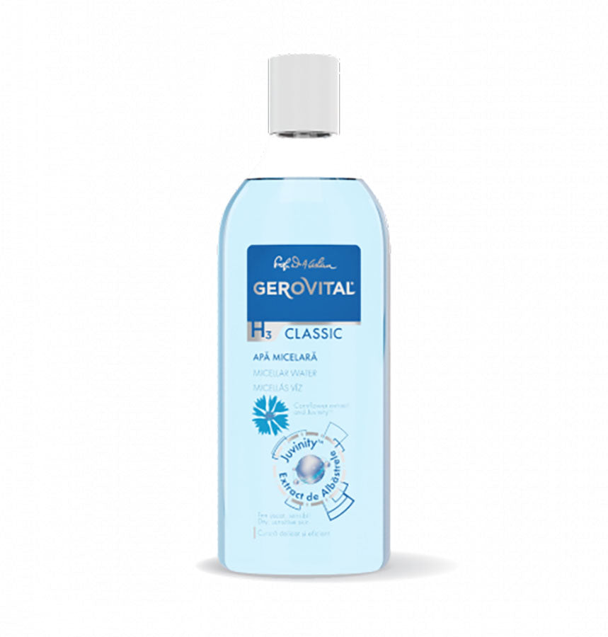 Micellar Water Cornflower Extract and Juvinity, Gerovital H3 Classic, 400 ml