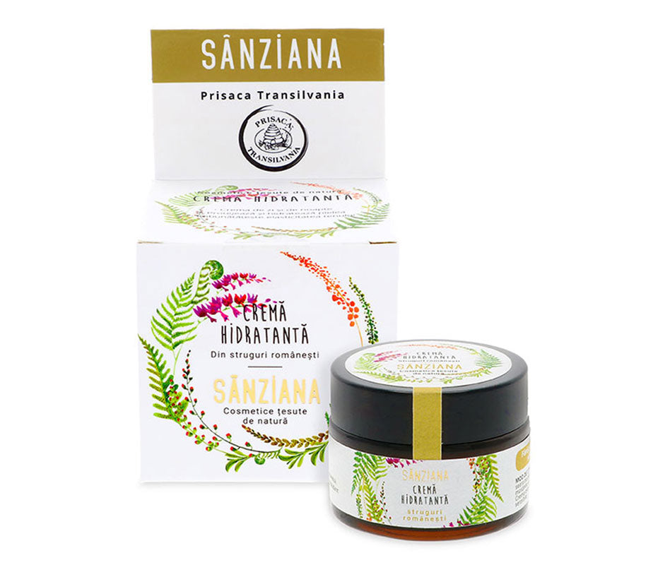 Moisturizing face cream - "Sanziana" with Romanian Grapes and rich in natural antioxidants - Prisaca Transilvania - 30 ml