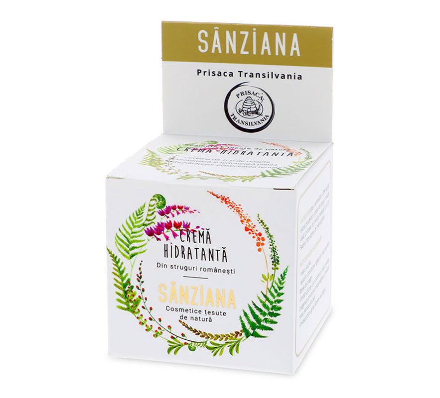 Moisturizing face cream - "Sanziana" with Romanian Grapes and rich in natural antioxidants - Prisaca Transilvania - 30 ml