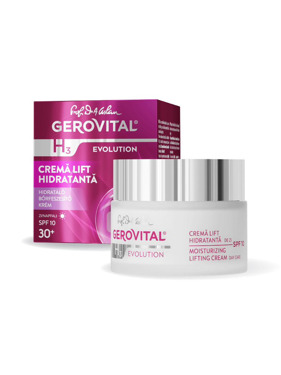 Cremă hidratantă lifting - Îngrijire de zi SPF 10 - Gerovital H3 Evolution - 50 ml
