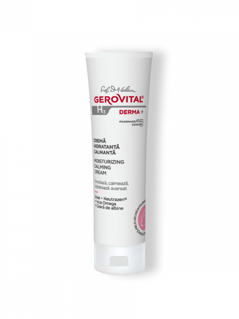 Moisturizing calming cream, emollient, soothing, urea - Gerovital H3 Derma+, 50 ml