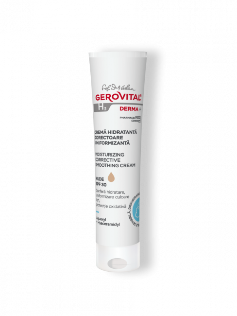 Moisturizing corrective smoothing cream, nude SPF 30, Gerovital H3 Derma+, 30 ml