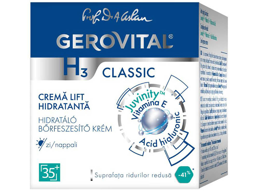 Moisturizing lift cream day care - Gerovital H3 Classic - 50 ml