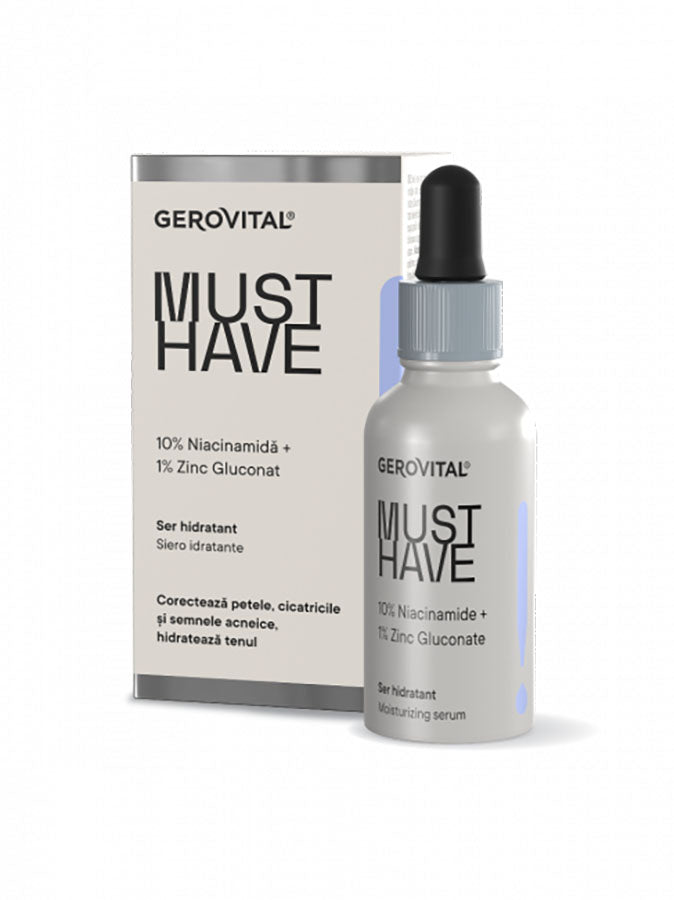 Moisturizing serum, corrects blemishes, scars & acne marks - Gerovital Must Have - 30ml