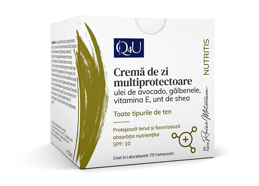 Multi-protective Day Cream, UV, wind, cold , humidity, pollution with SPF 10 - Q4U Tis - 50 ml