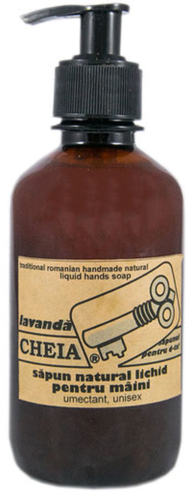 Săpun lichid natural pentru mâini - Santal, Trandafiri, Lăcrămioare sau Lavandă - Cheia - 300 ml
