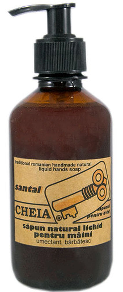 Săpun lichid natural pentru mâini - Santal, Trandafiri, Lăcrămioare sau Lavandă - Cheia - 300 ml