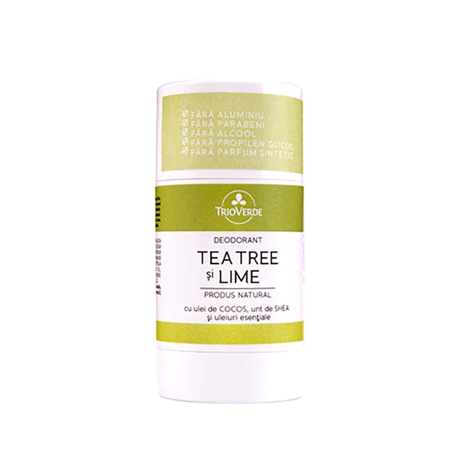 Natural Deodorant with tea tree and lime - Trio Verde - 60 g