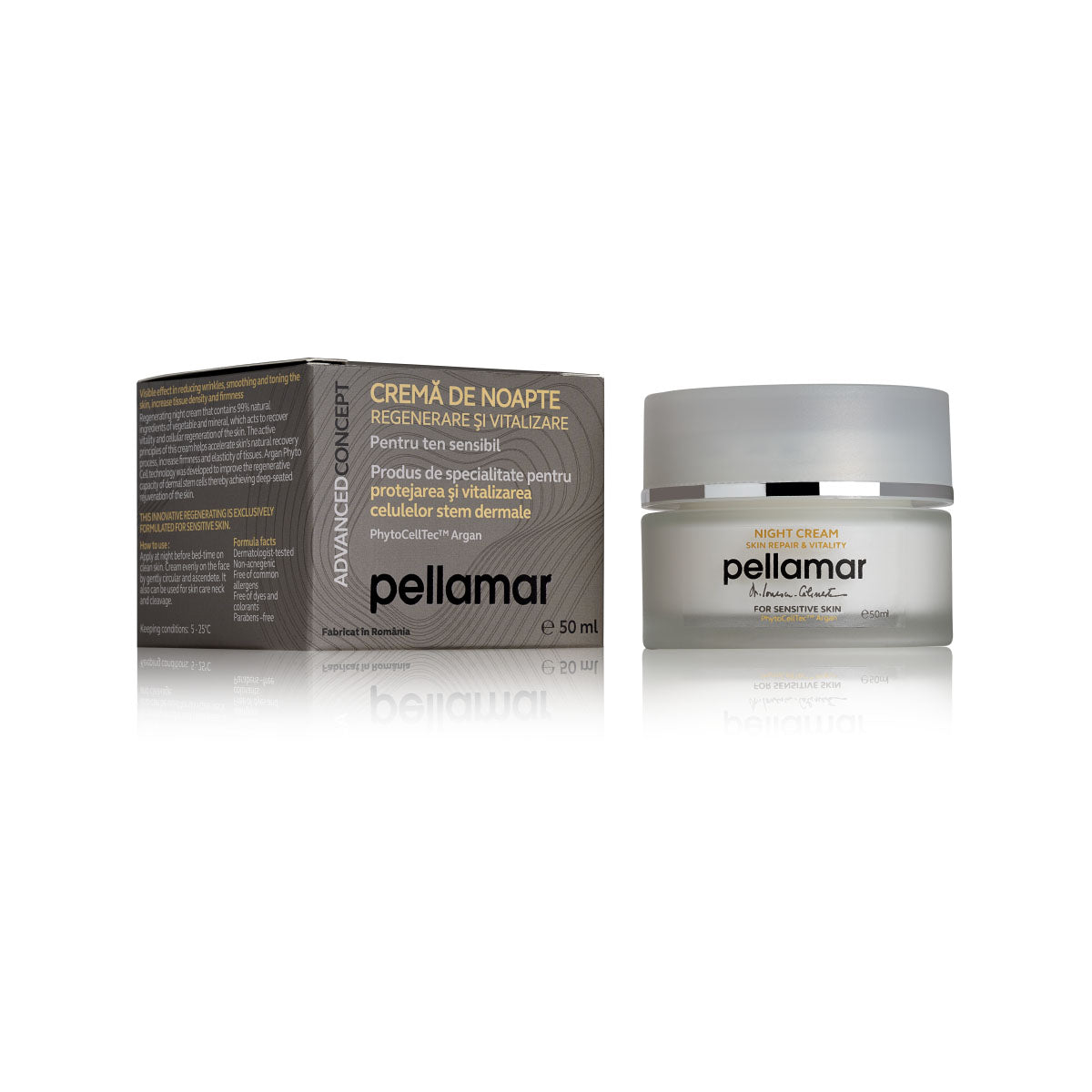 Night Cream, skin repair & vitality, for sensitive skin - Pell Amar - 50ml