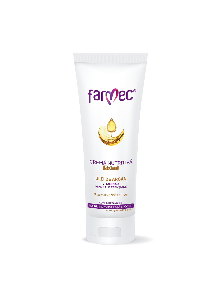 Farmec Nutritive Soft Cream tube on a white background
