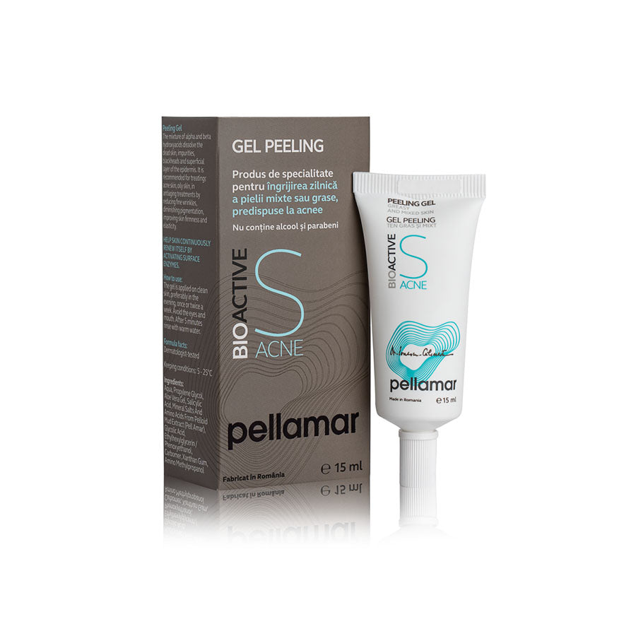 Peeling Gel for Oily and Combination Skin - BIOACTIVE S ACNE - Pellamar - 15 ml