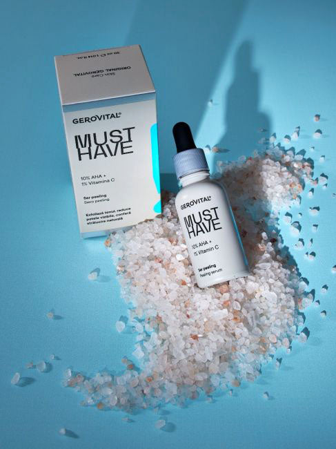 Peeling Serum with 10% AHA + 1% Vitamina C - 30ml - Gerovital Must Have