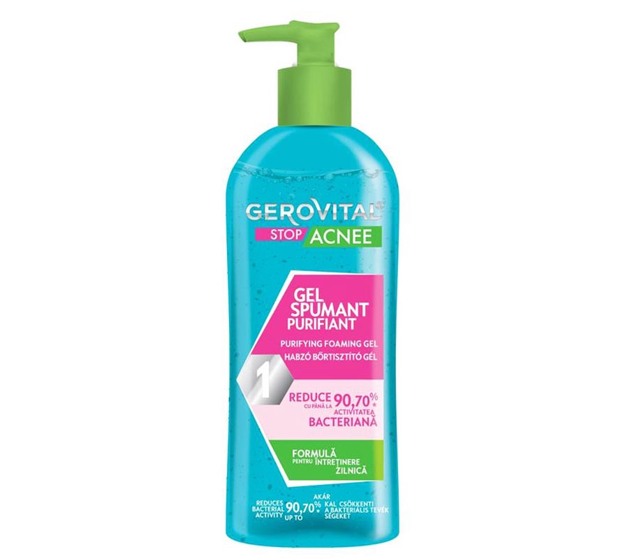 Gel spumant purificant - Gerovital Stop Acnee - 150 ml
