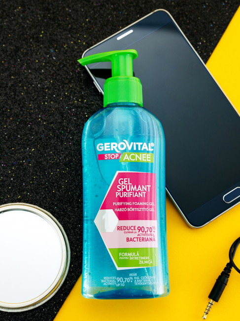 Gel spumant purificant - Gerovital Stop Acnee - 150 ml