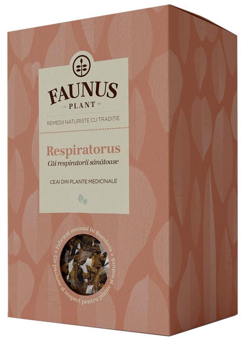 Respiratory System Herbal Tea for whooping cough, spastic and asthmatic, flu, colds, bronchitis, laryngitis - Faunus Plant - 90g
