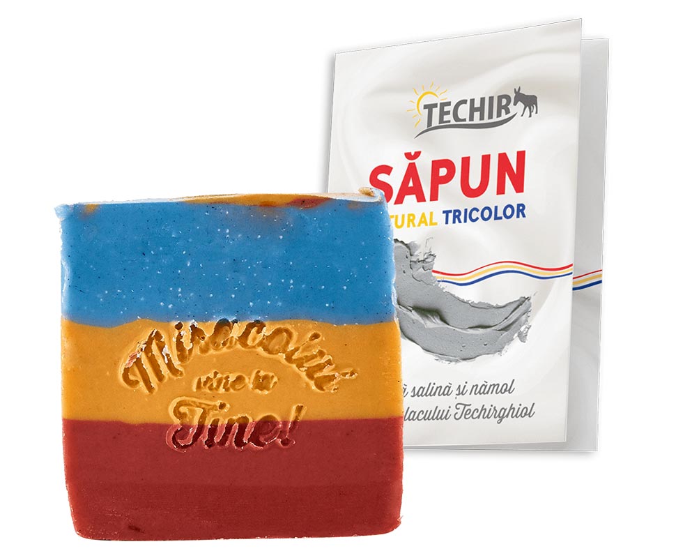 Sapun Tricolor Romanesc Natural - Techir - 100g