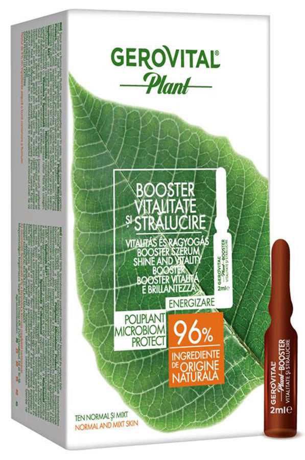 Shine and Vitality Booster Microbiom Protect - Gerovital Plant - 10 ampoules x 2 ml
