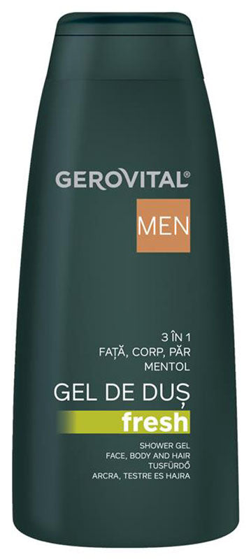 Shower gel 3 in 1 Fresh - Gerovital Men - 400 ml