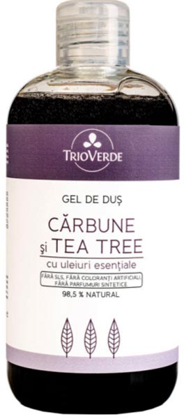 Shower gel with Charcoal and Tea-tree - Trio Verde - 300 ml
