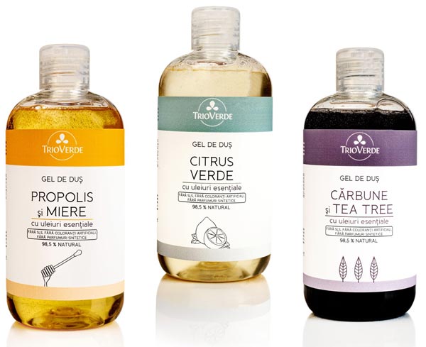 Shower gel with Charcoal and Tea-tree - Trio Verde - 300 ml