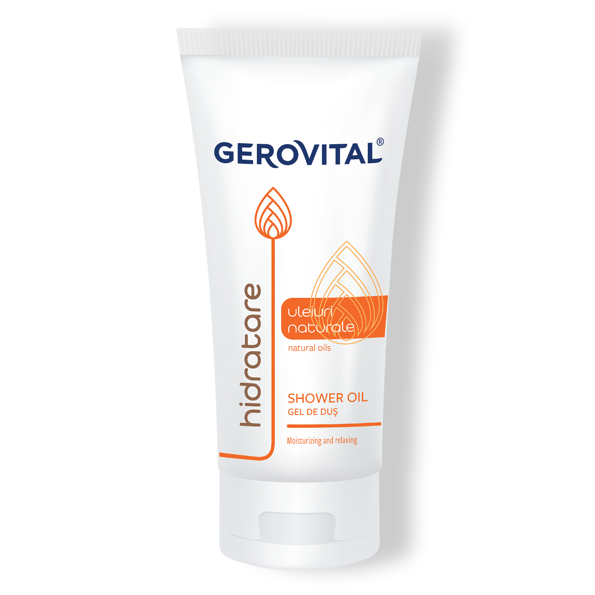 Shower Oil with Natural Oils, Argan, Sea Buckthorn and Calendula, Gerovital, 100 ml