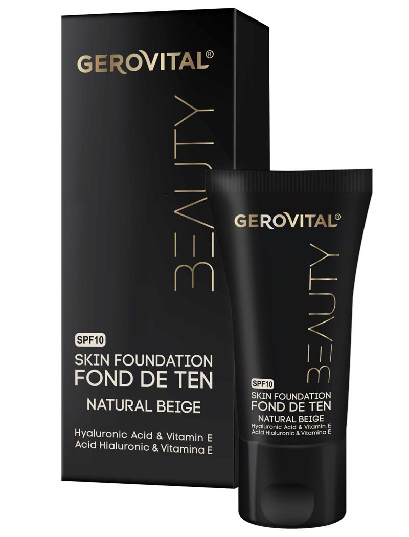 Skin Foundation with Hyaluronic Acid & Vitamin E, SPF10 - Gerovital Beauty - 30 ml