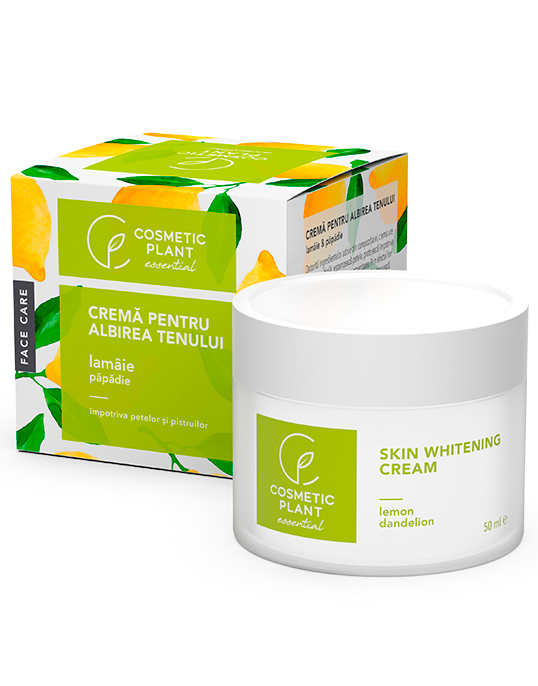 Skin whitening cream with lemon and dandelion extract, Cosmetic Plant, 50 ml