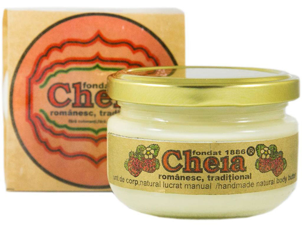 Unt de corp cu căpșuni și fructe de pădure - făcut manual, non-alergenic, bio, eco - CHEIA - 125 ml