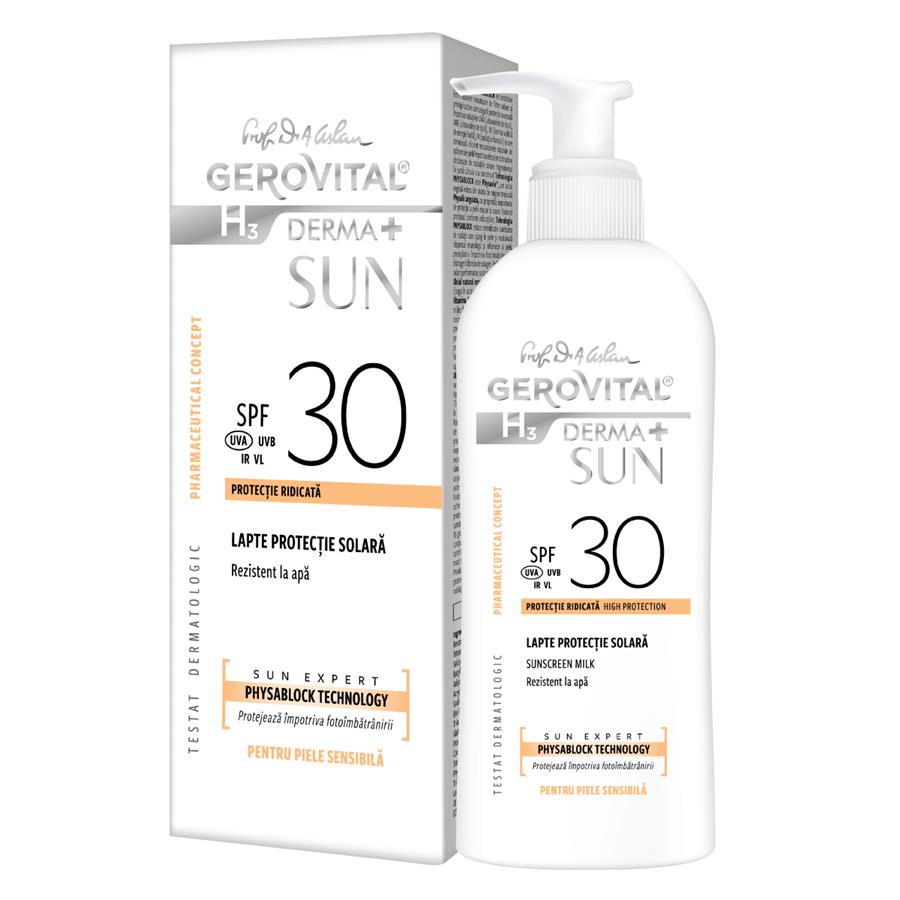 Sunscreen Milk SPF 30 for sensitive skin - Gerovital H3 Derma+ Sun Expert - 150 ml