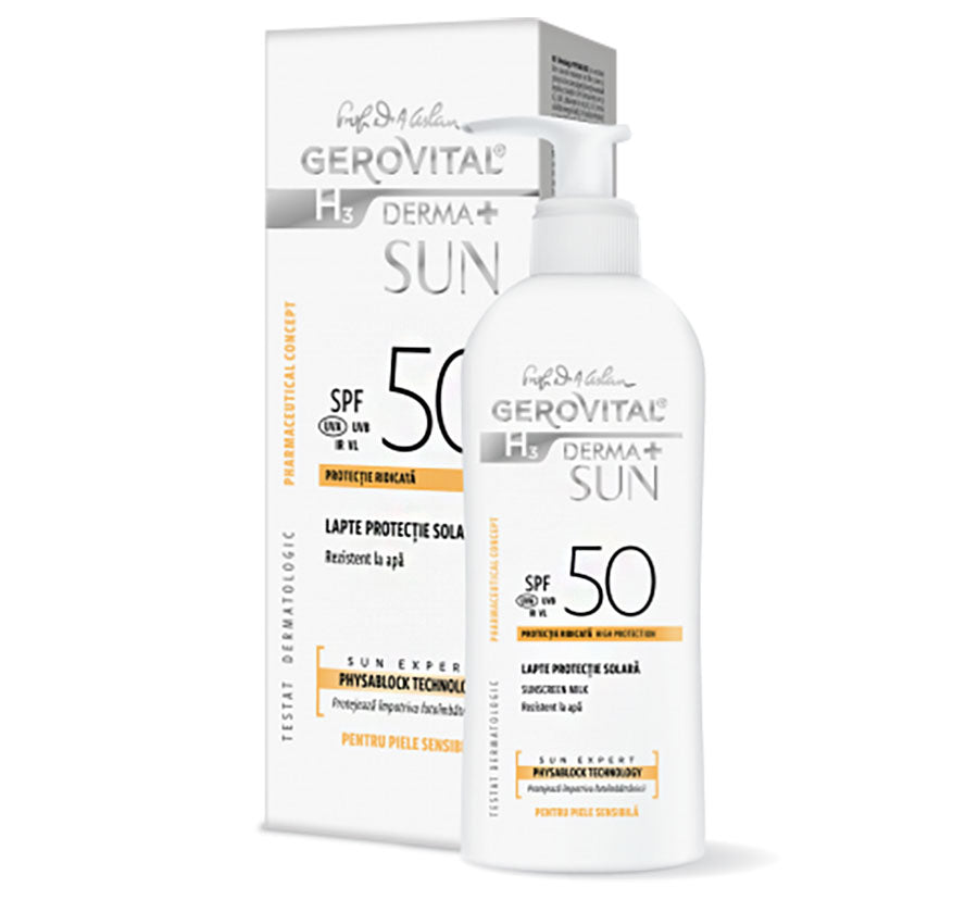 Sunscreen milk SPF 50 - Gerovital H3 Derma+ SUN - 150 ml
