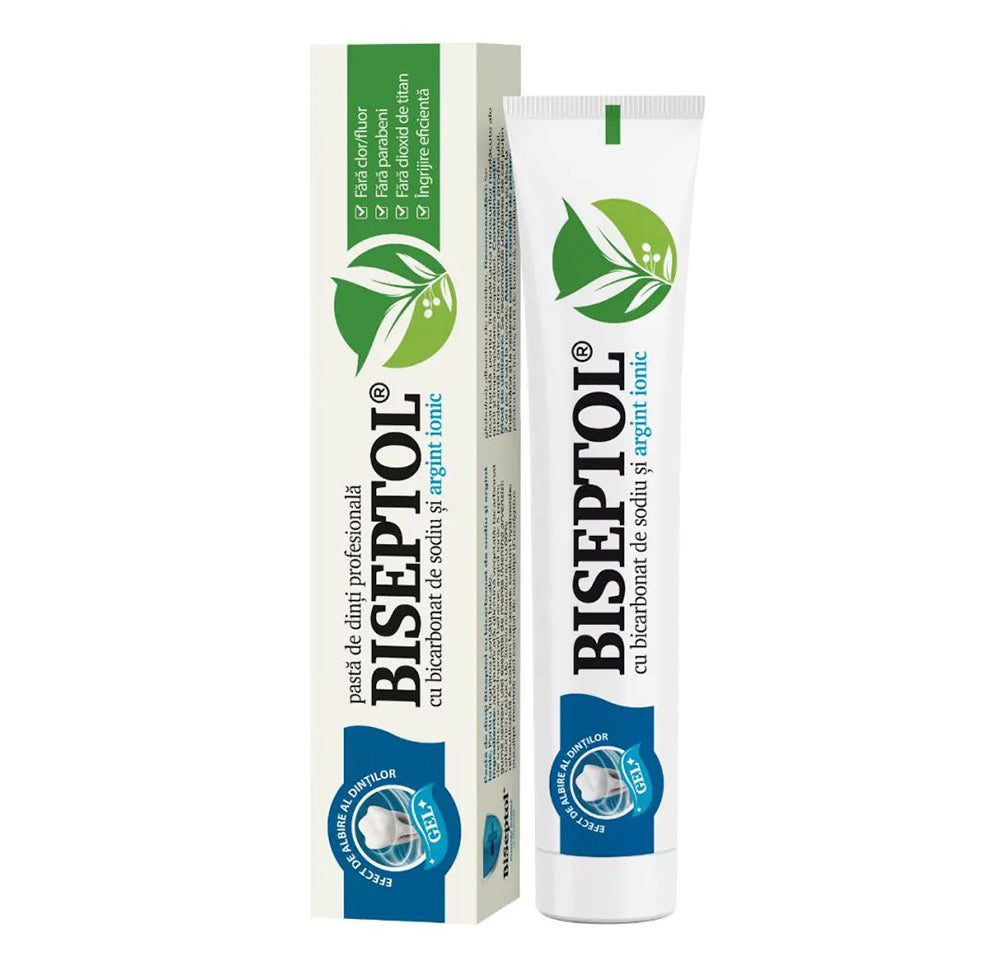 Toothpaste with Ionic Silver Without Fluorine Biseptol - Dacia Plant - 75ml