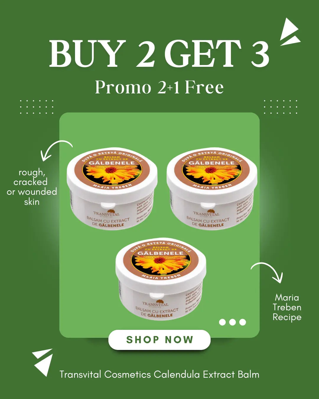 Balsam cu extract de gălbenele Transvital Cosmetics - Promoție 2+1 Gratuit