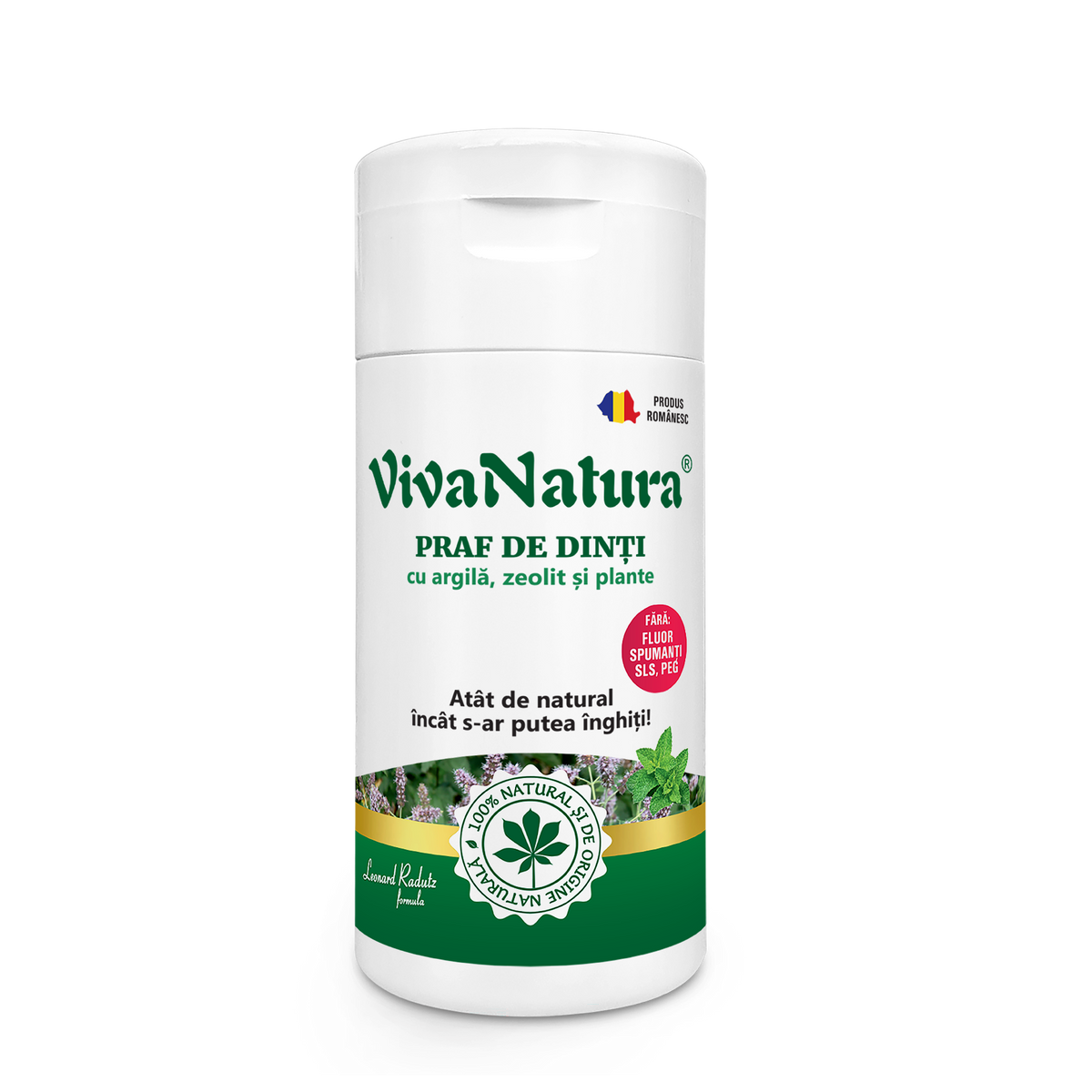 VivaNatura Gennadent Mineral Tooth Cleansing Powder, 75 g