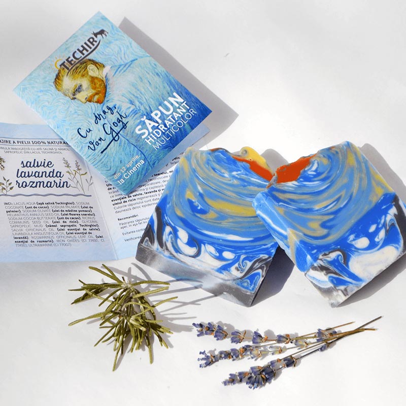 Van Gogh Moisturizing Natural Soap with sage, lavender and rosemary - Techir - 120 g
