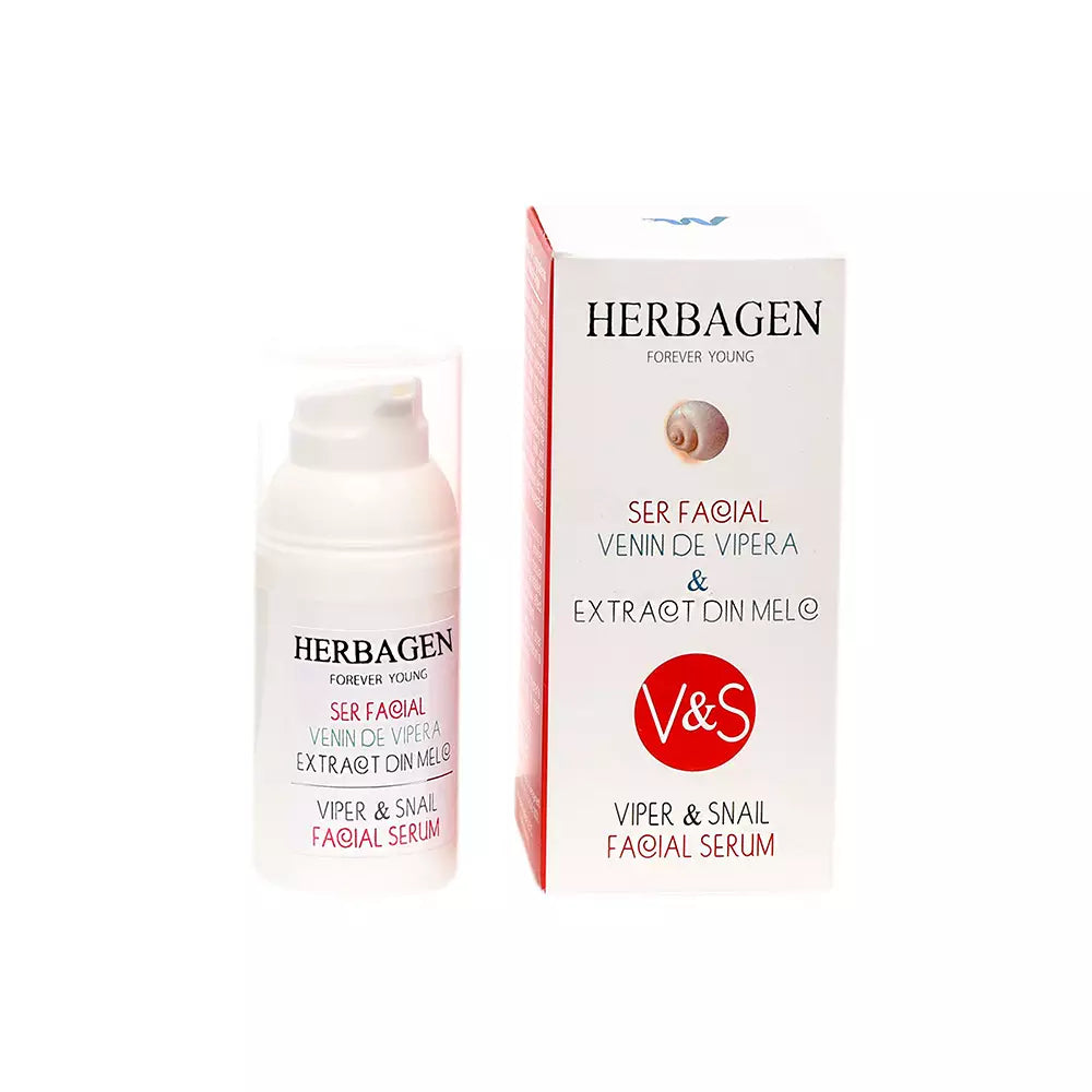 Viper venom and snail extract face serum, Herbagen, 30g