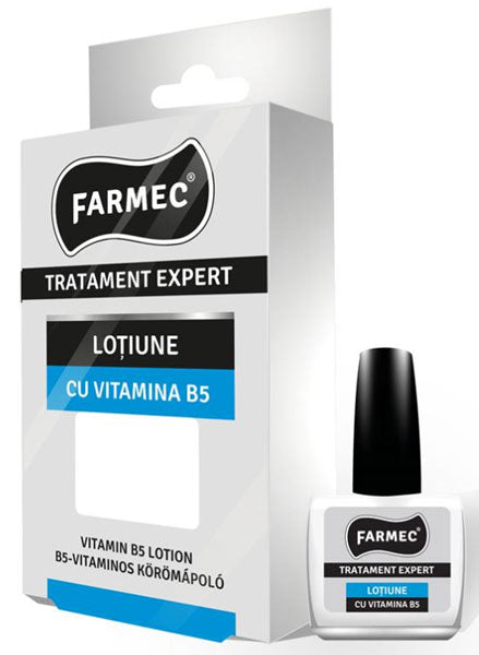 Vitamin B5 lotion, Intensive treatment for nail strengthening - Farmec - 11 ml