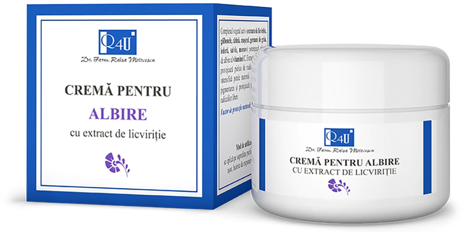 Whitening Day Cream, SPF10, protects the skin against free radicals - Q4U Tis - 50 ml