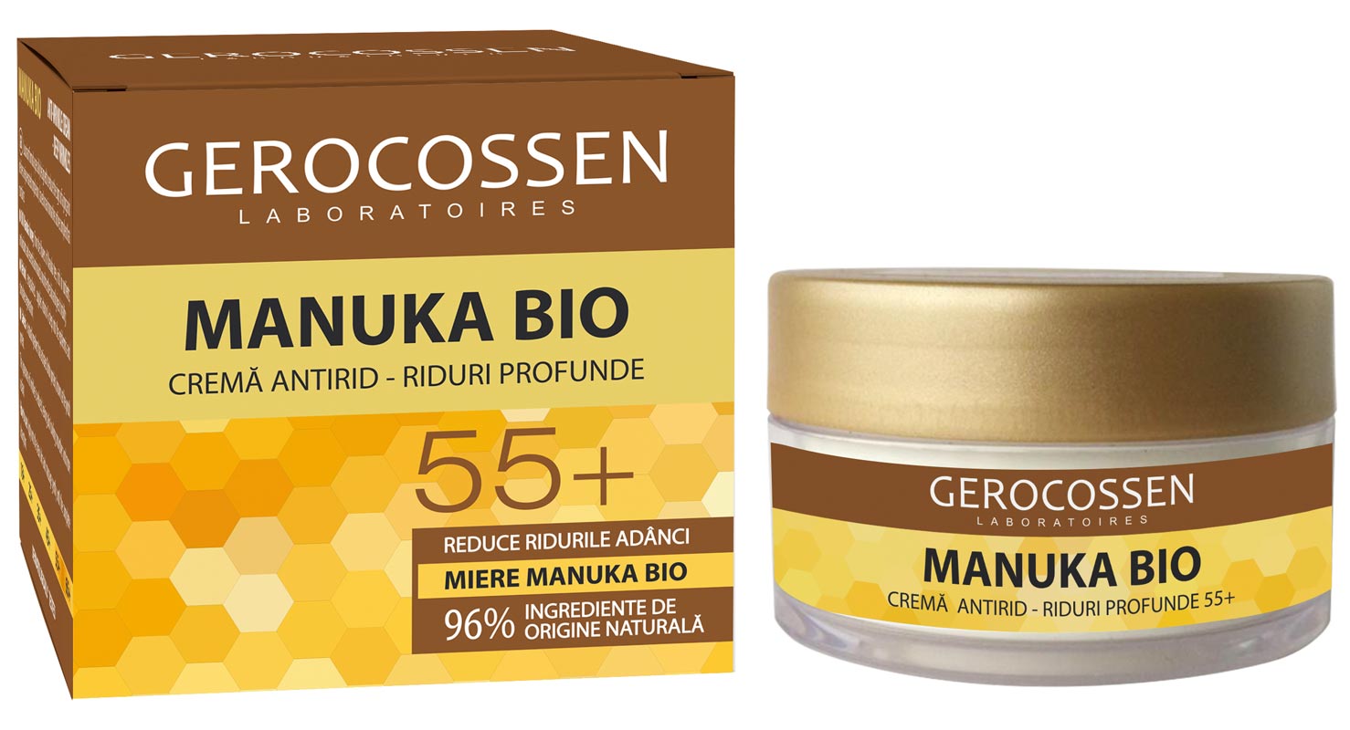 Wrinkle Cream for 55+ deep wrinkles - Manuka Bio skincare - Gerocossen - 50 ml