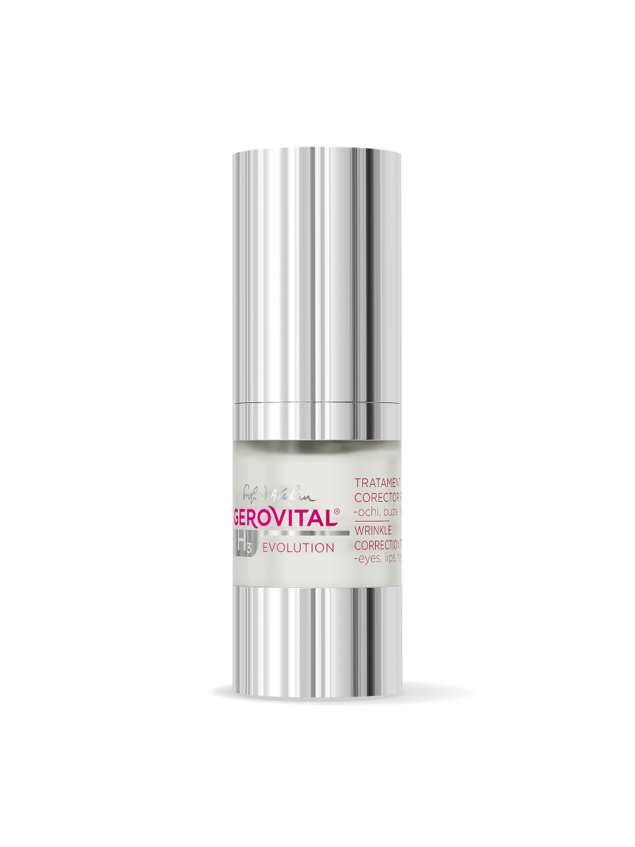 Tratament corector riduri - ochi, buze, frunte - Gerovital H3 Evolution - 15 ml