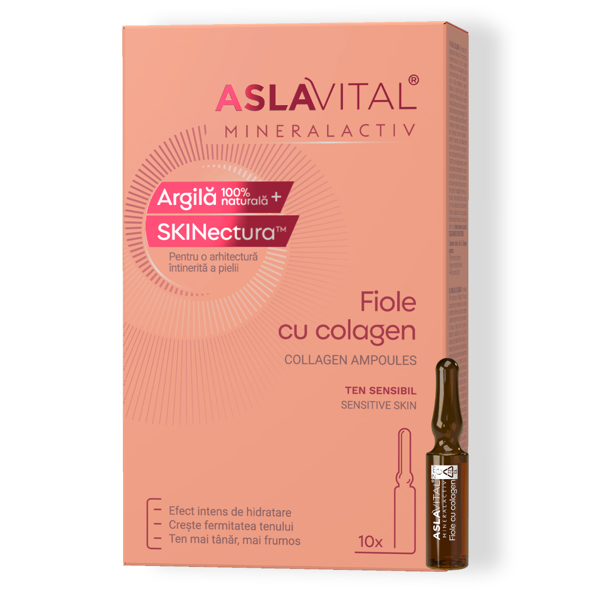 Collagen ampoules - Aslavital Mineralactiv - 10 vials x 2 ml