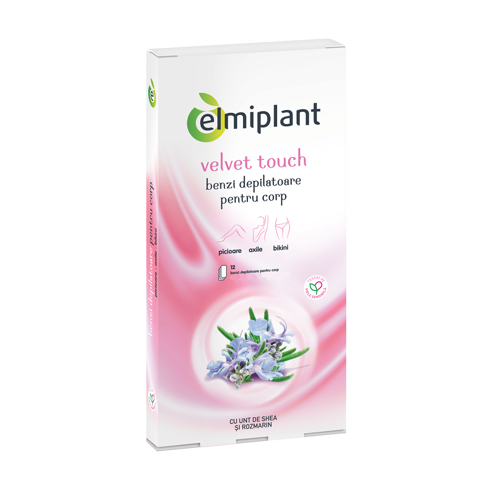 Elmiplant Velvet Touch Body Wax Strips, 12 strips