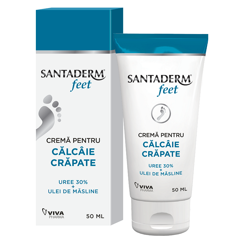 Viva Pharma Santaderm 4Feet 30% Urea & Olive Heel Cream, 50 ml