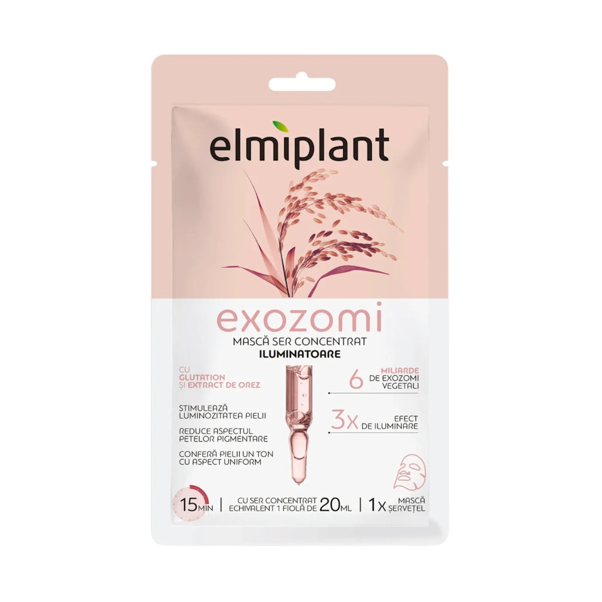 Elmiplant Exosome Radiance Facial Sheet Mask, 20 ml