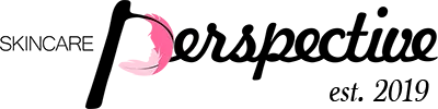Logo for Skincare Perspective with a pink and black design.