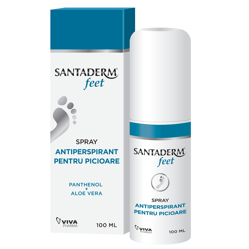 Viva Pharma Santaderm 4Feet Panthenol & Aloe Foot Spray, 100 ml