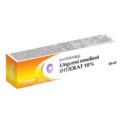 Viva Pharma Santaderm Ichthammol 10% Emollient Ointment, 30 ml